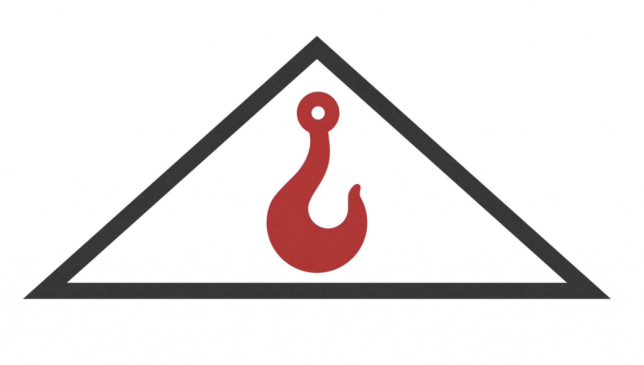 The Lodge Red Hook logo with red hook in black triangle